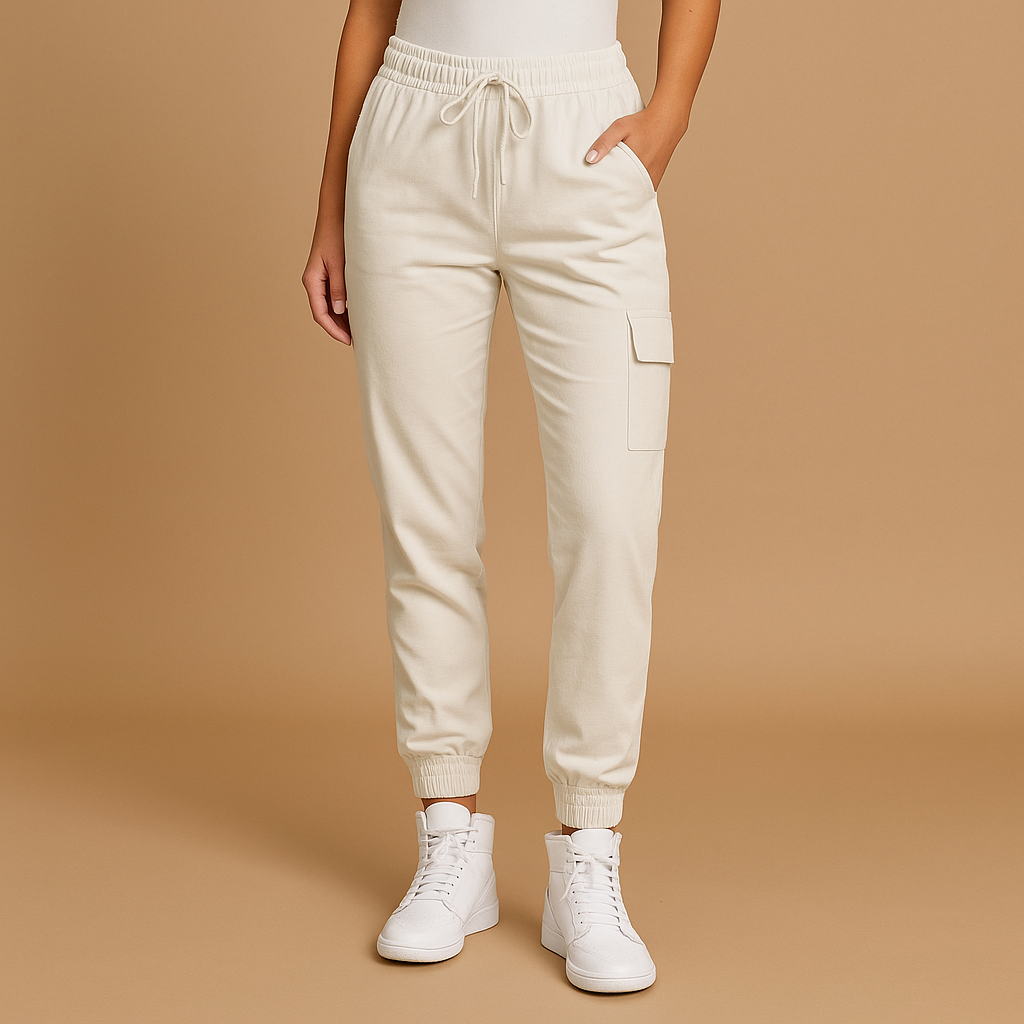 Black Cargo Pants for Women with Stretch Comfort | Elvira 2