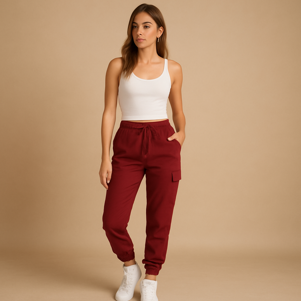 Black Cargo Pants for Women with Stretch Comfort | Elvira 7