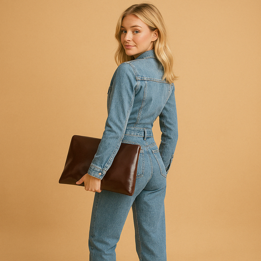 Casual Denim Jumpsuit with Straight Legs | Emma 2