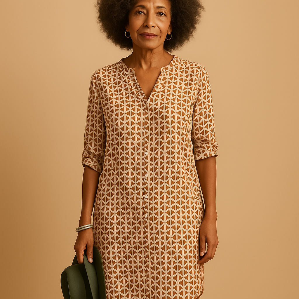 Stylish Summer Dress with V-Neck and Half Sleeves | Emma 3