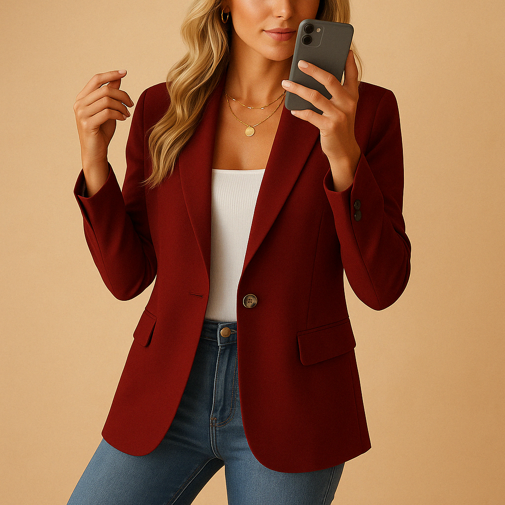 Tailored Stretch Blazer for Women with Feminine Fit | Yara 4