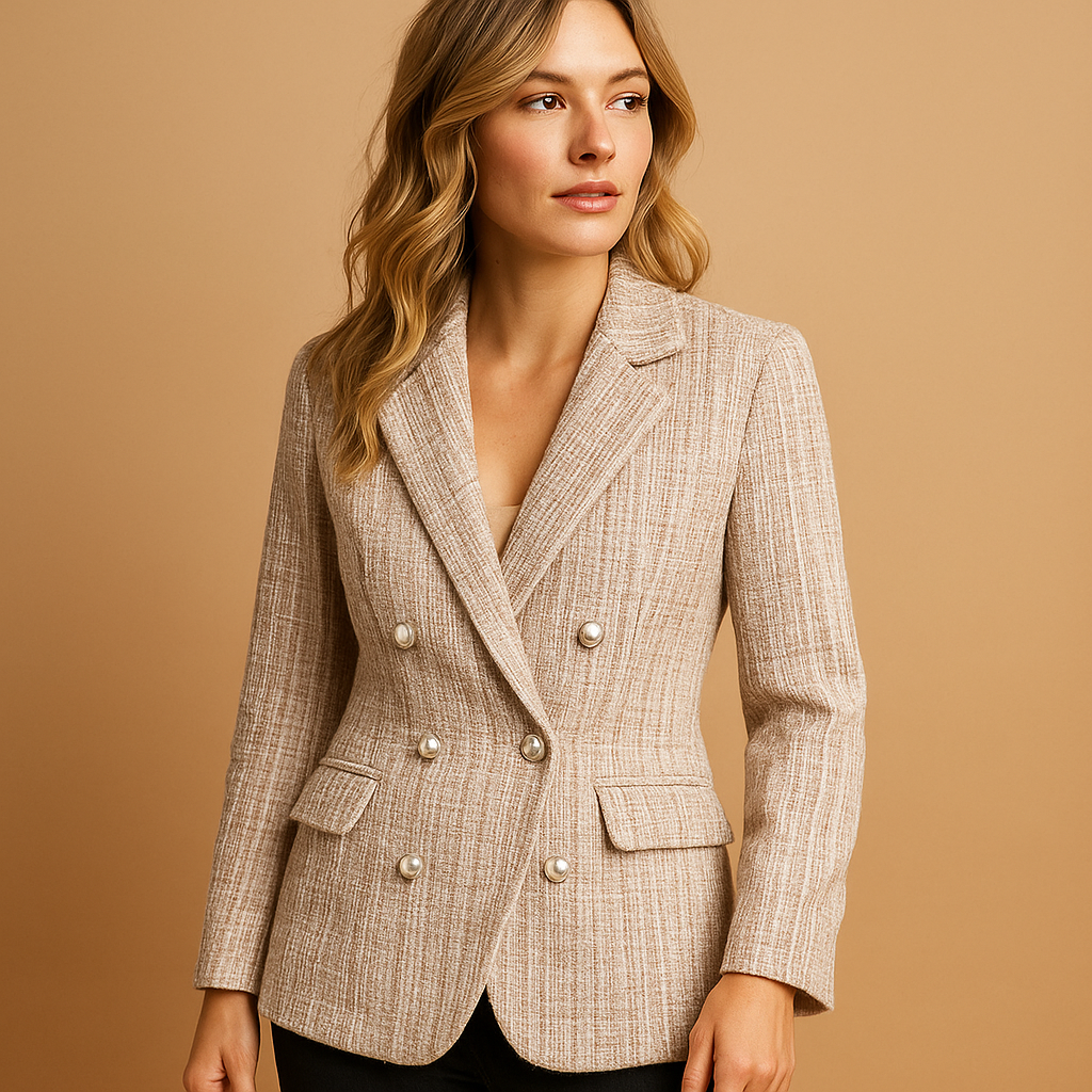 Womens Blazer in Elegant Checkered Design with Tailored Fit | Myrte 3