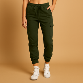 Black Cargo Pants for Women with Stretch Comfort | Elvira 1