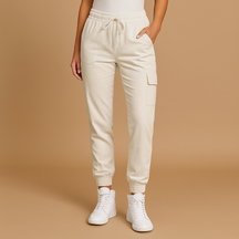 Black Cargo Pants for Women with Stretch Comfort | Elvira 2