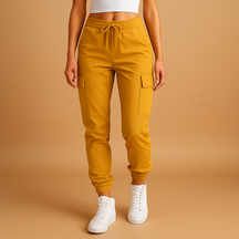 Black Cargo Pants for Women with Stretch Comfort | Elvira 4