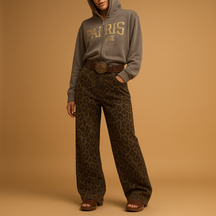 Bold leopard print slim fit jeans for a striking look | Nelly 0