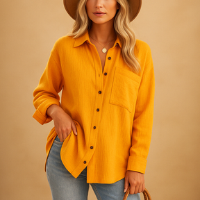 Breathable Long Sleeve Polo Shirt for Women | Marije 5