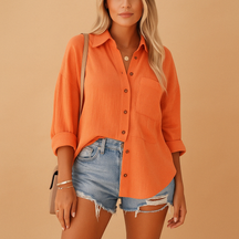 Breathable Long Sleeve Polo Shirt for Women | Marije 6