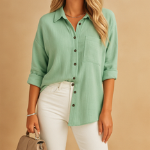 Breathable Long Sleeve Polo Shirt for Women | Marije 7
