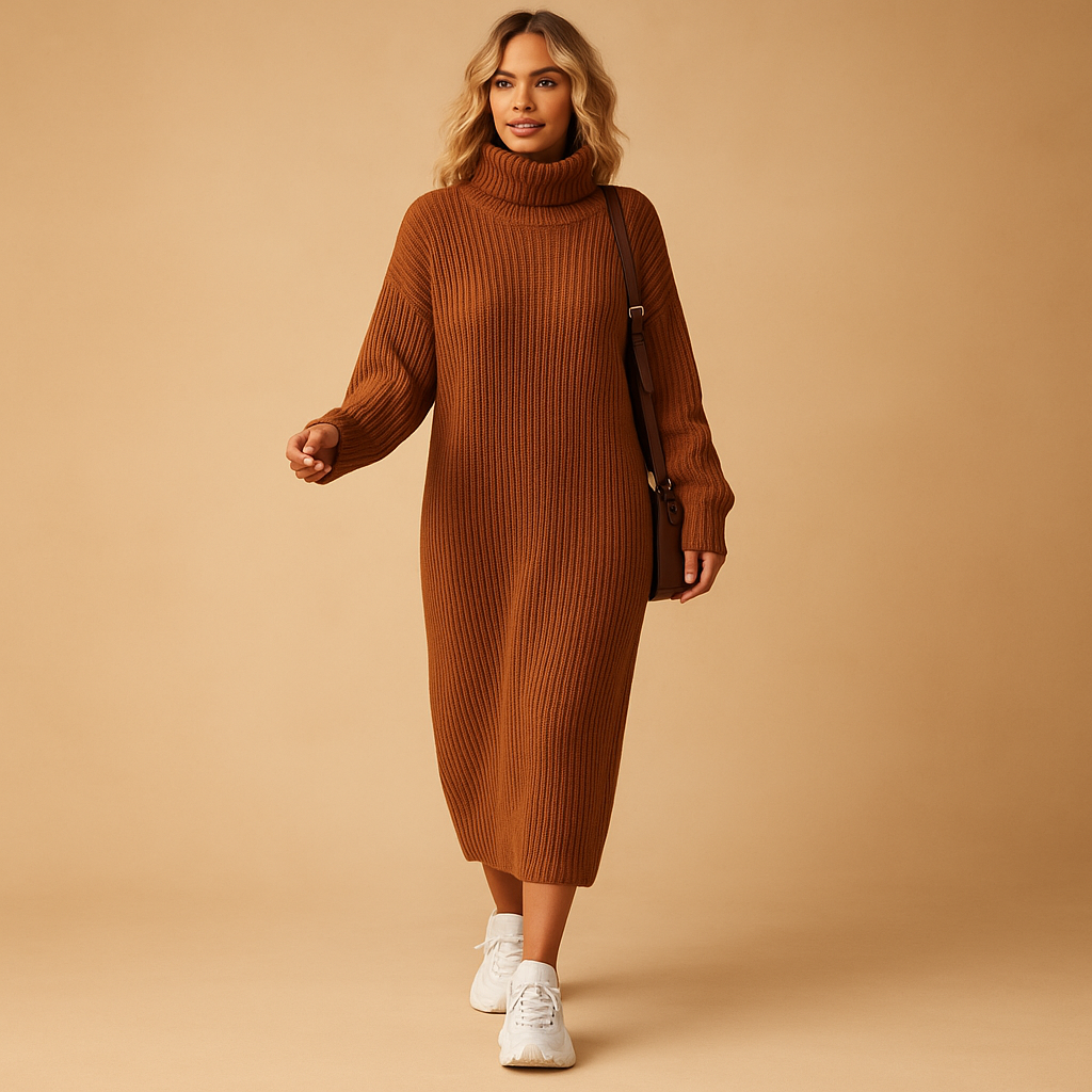 Cozy oversized sweater dress for women | Mira 0