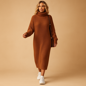 Cozy oversized sweater dress for women | Mira 0