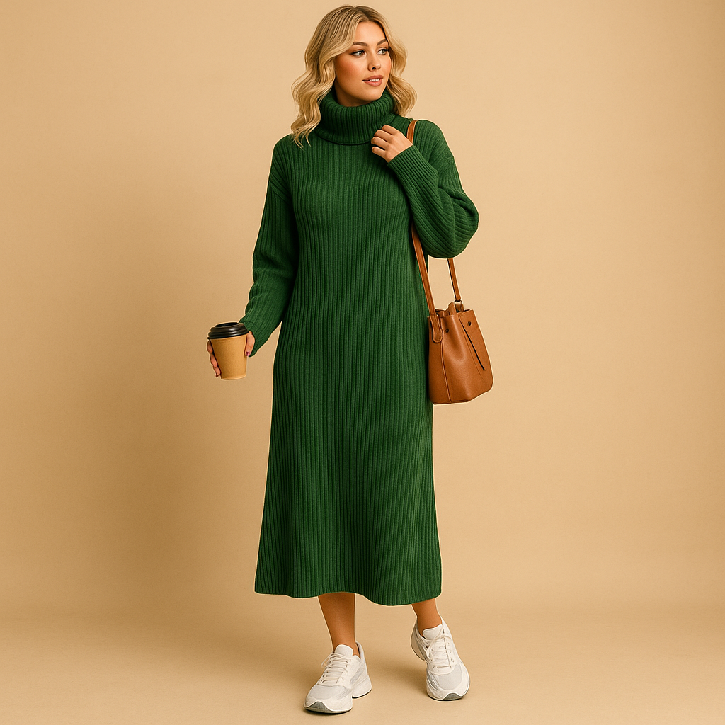 Cozy oversized sweater dress for women | Mira 1