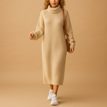 Cozy oversized sweater dress for women | Mira 3