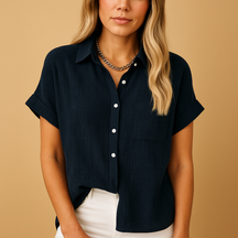Elegant Summer Blouse for Women in White | Lina 0