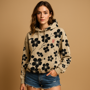 Floral Print Hoodie for Women with Cozy Hood | Fleur 0
