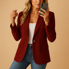 Tailored Stretch Blazer for Women with Feminine Fit | Yara 4