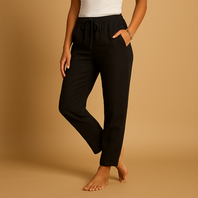 Women's Lightweight Summer Pants with Elastic Waistband | Mia 3