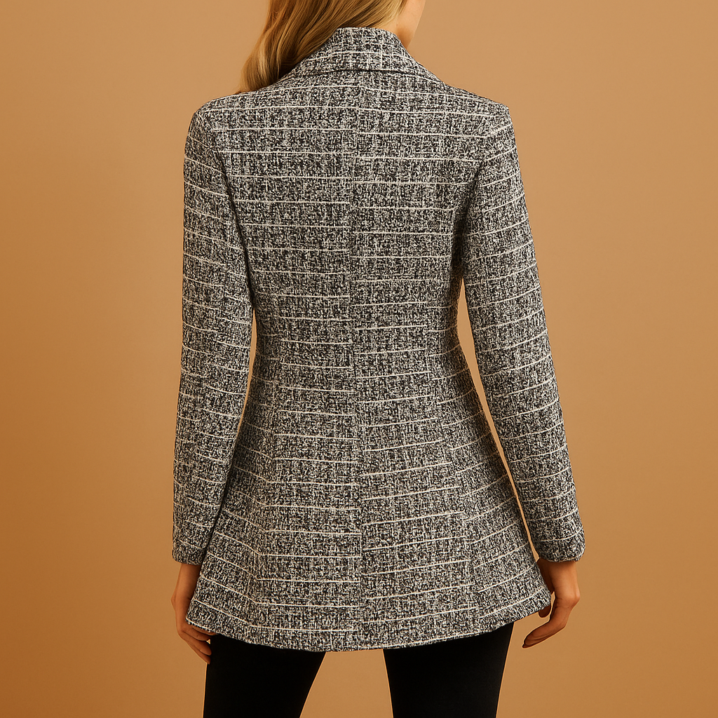 Womens Blazer in Elegant Checkered Design with Tailored Fit | Myrte 1